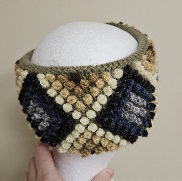 Handmade Alpaca Headband Reversible Peruvian Knit Ear Warmer Unisex - Picture 3 of 6